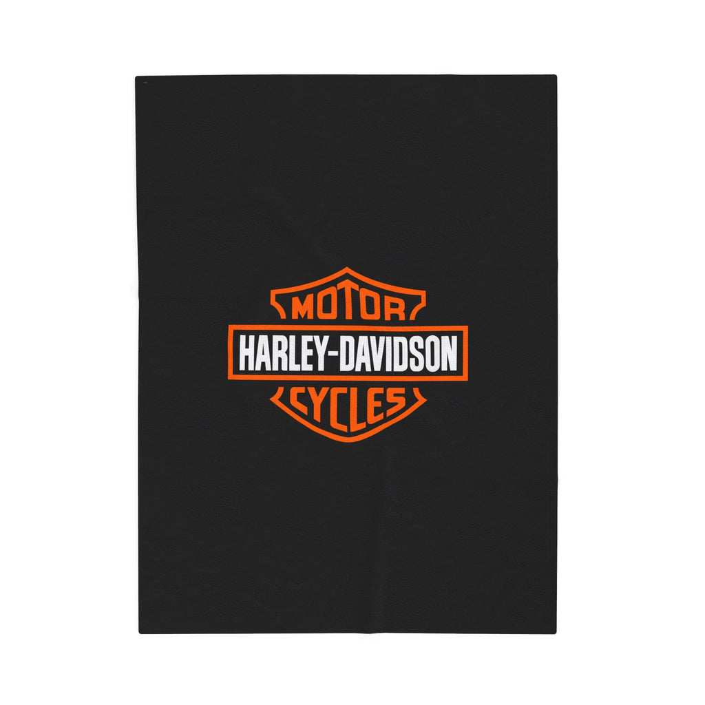 Harley Davidson Velveteen Plush Blanket, Bed Cover Throw