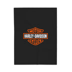 Harley Davidson Velveteen Plush Blanket, Bed Cover Throw