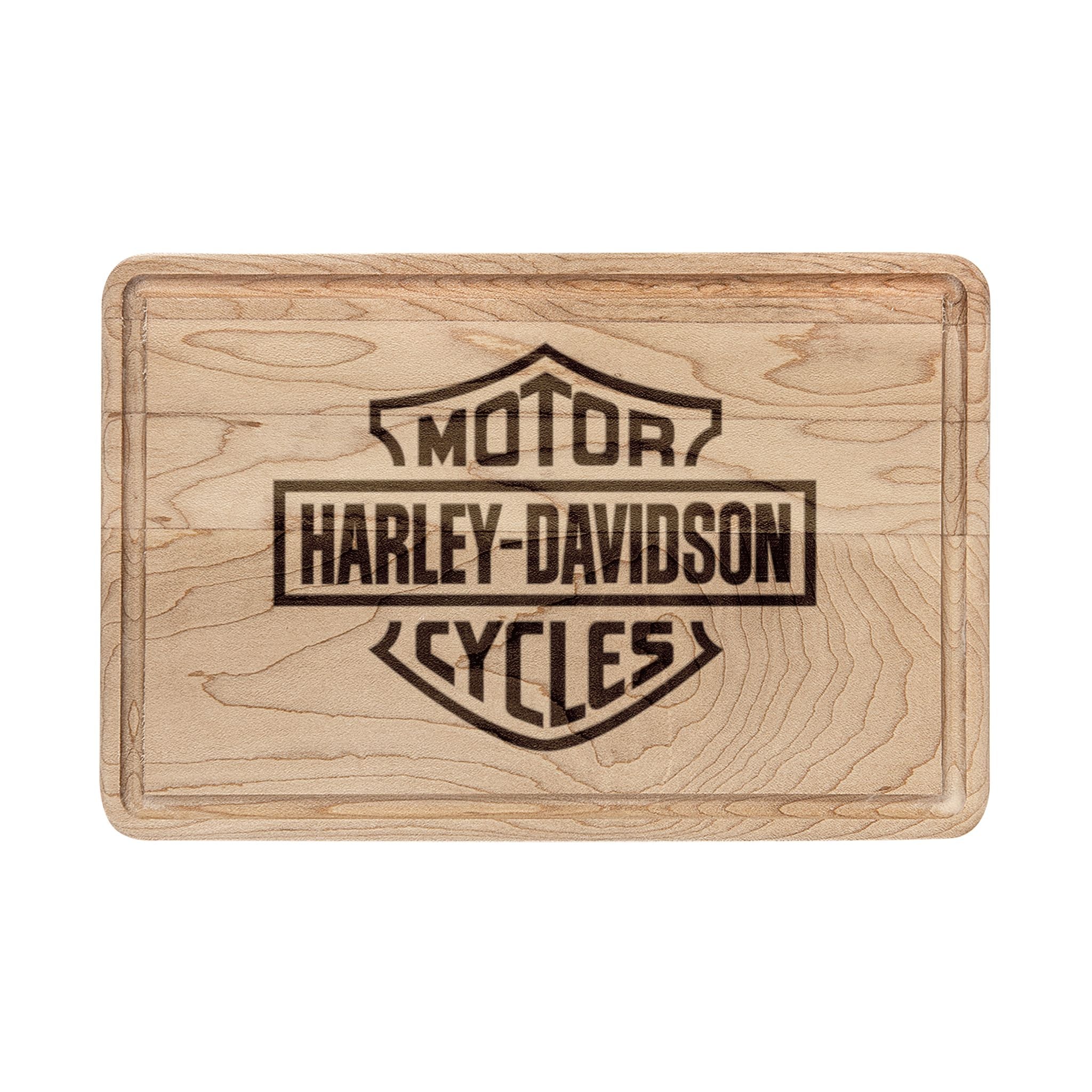 Harley Davidson Engraved Wooden Cutting Board
