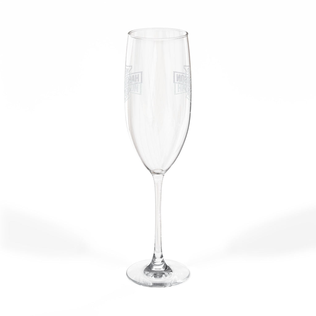 Harley Davidson Engraved Champagne Flute